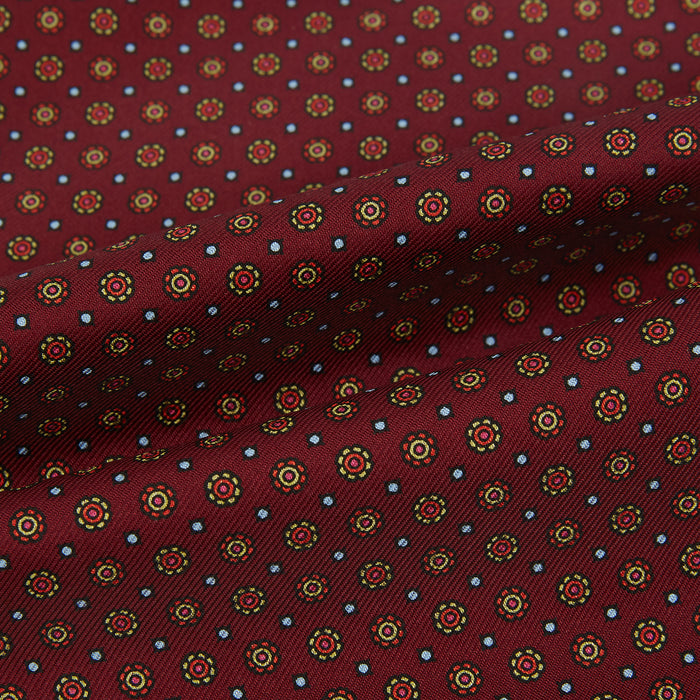 The Great Gatsby Burgundy Printed Silk Cravat Image 3
