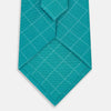 View 3 of product Turquoise Dotted Check Pattern Printed Silk Tie