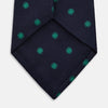 View 4 of product Green flower and navy silk tie