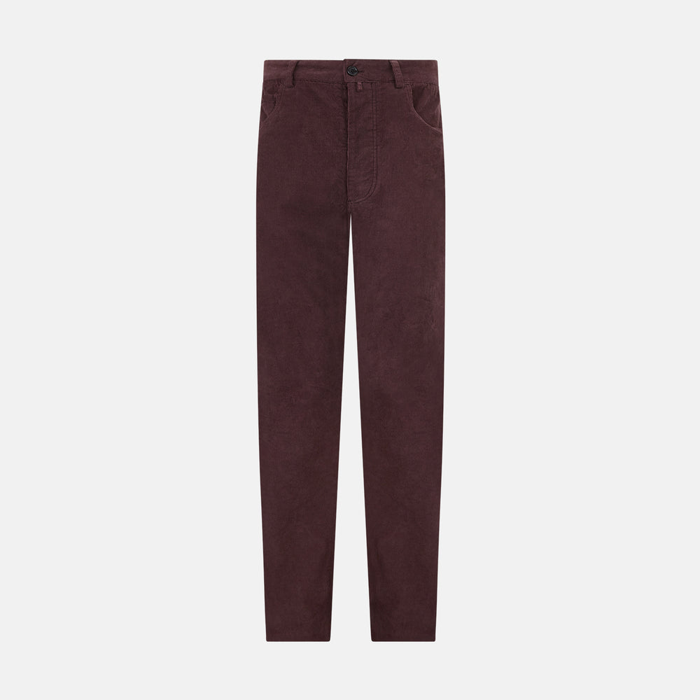 Burgundy Corduroy Charles Trousers
