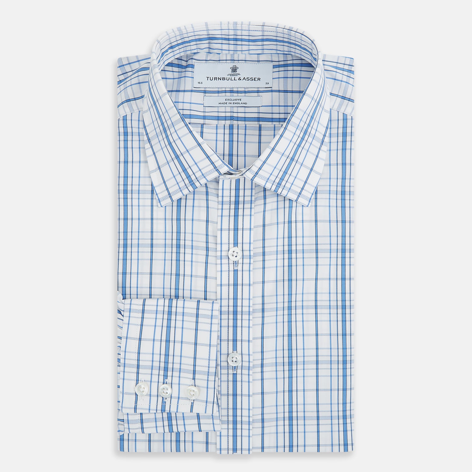 View 5 of product Blue Plaid Check Mayfair Shirt