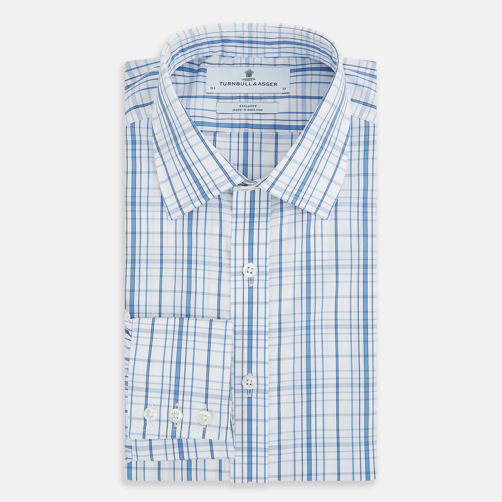 Blue Plaid Check Mayfair Shirt