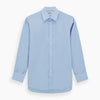 View 1 of product Blue Cotton Shirt with T&A Collar and 3-Button Cuffs