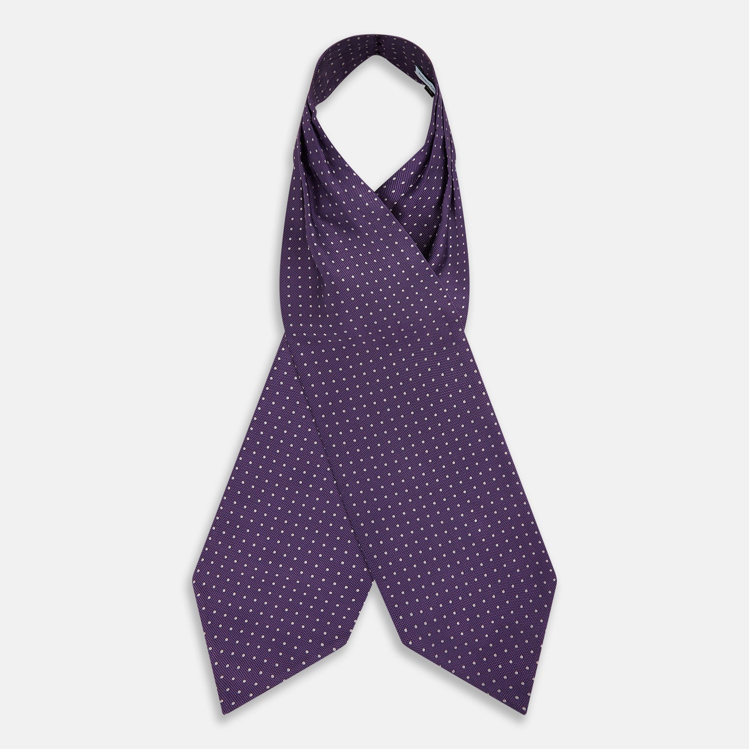 View 3 of product Lilac and Purple Micro Dot Silk Cravat