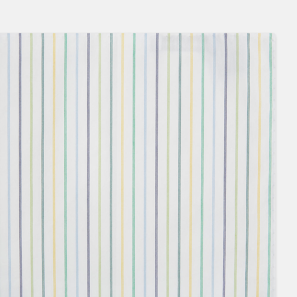 Yellow Multi Double Pinstripe Hand-Rolled Handkerchief