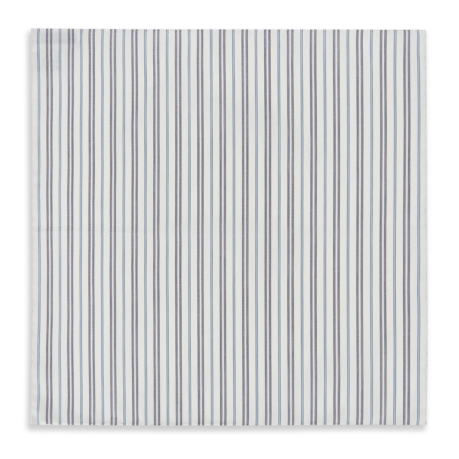 View 3 of product Navy and Light Blue Track Stripe Hand-Rolled Handkerchief