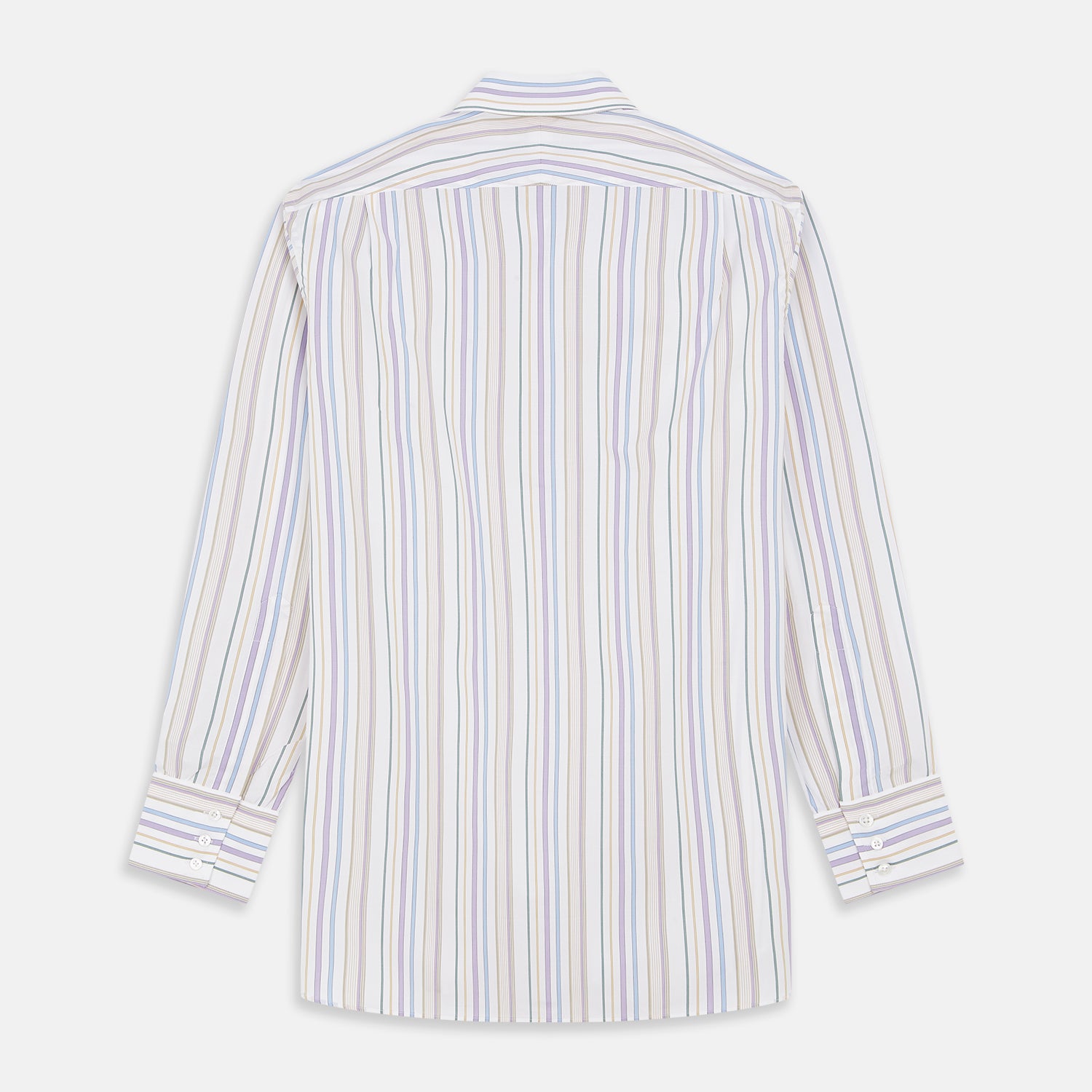 View 5 of product Colourful Garden Multi Stripe Cotton Regular Fit Mayfair Shirt