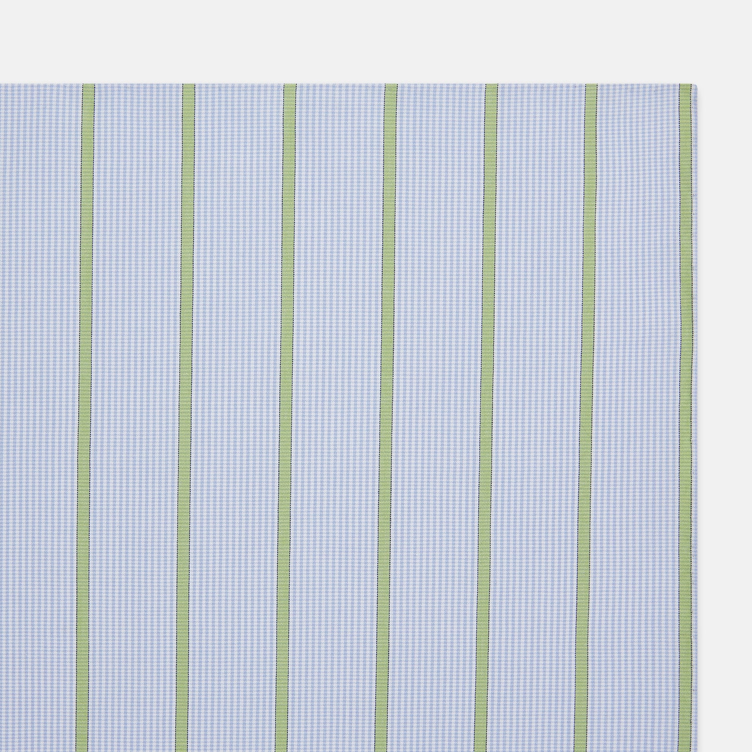 View 7 of product Hand Rolled Light Green Track Stripe Handkerchief