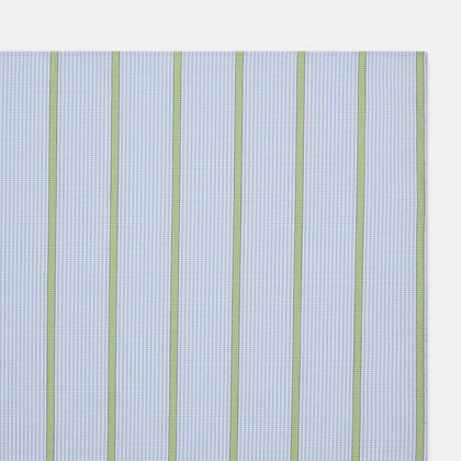 Hand Rolled Light Green Track Stripe Handkerchief Image 6