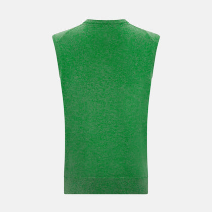 Fern Green V-neck Sleeveless Vest Image 2