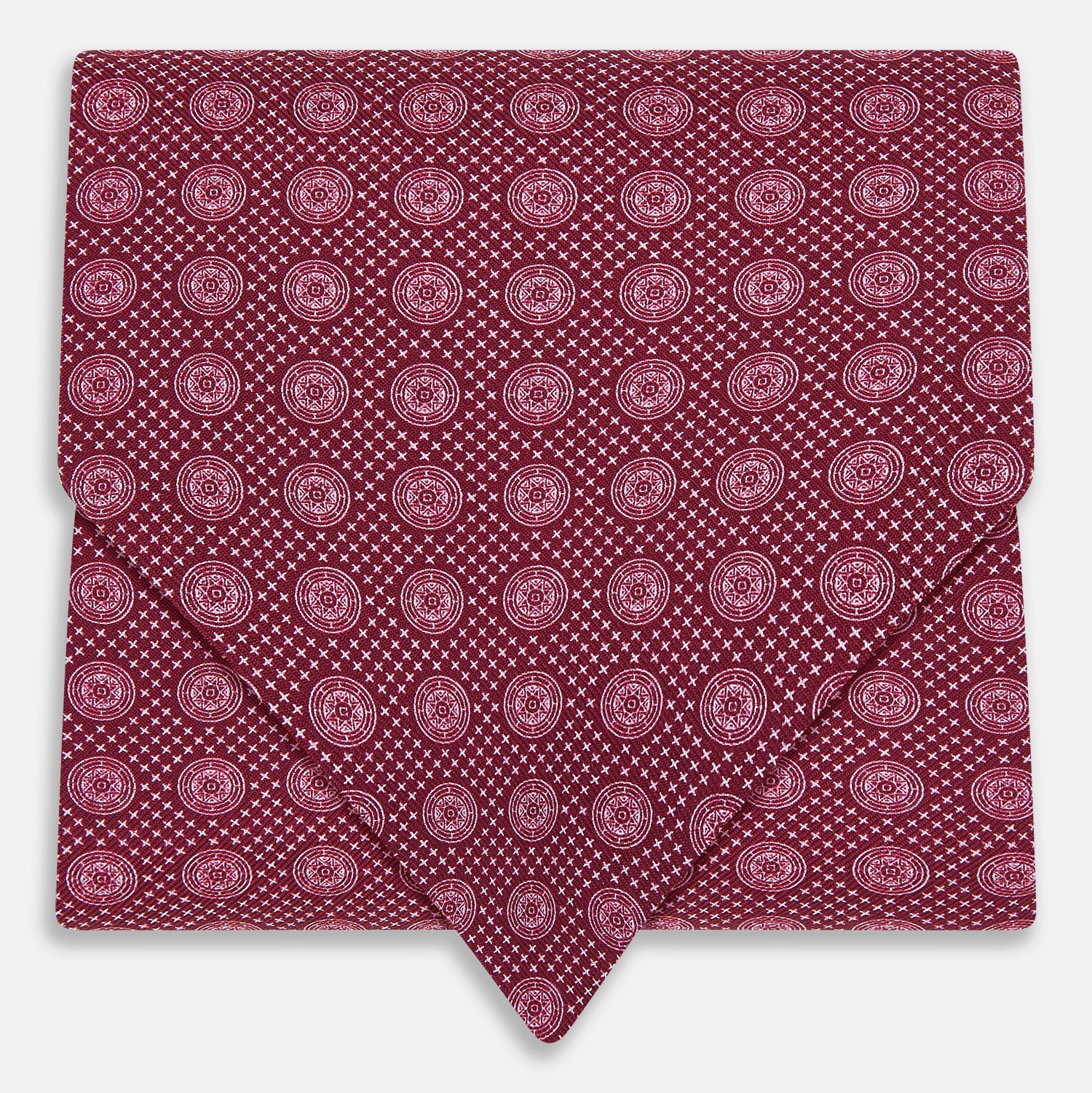 View 1 of product Burgundy Medallion Silk Cravat