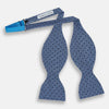 View 2 of product Blue Micro Dot Silk  Bow Tie