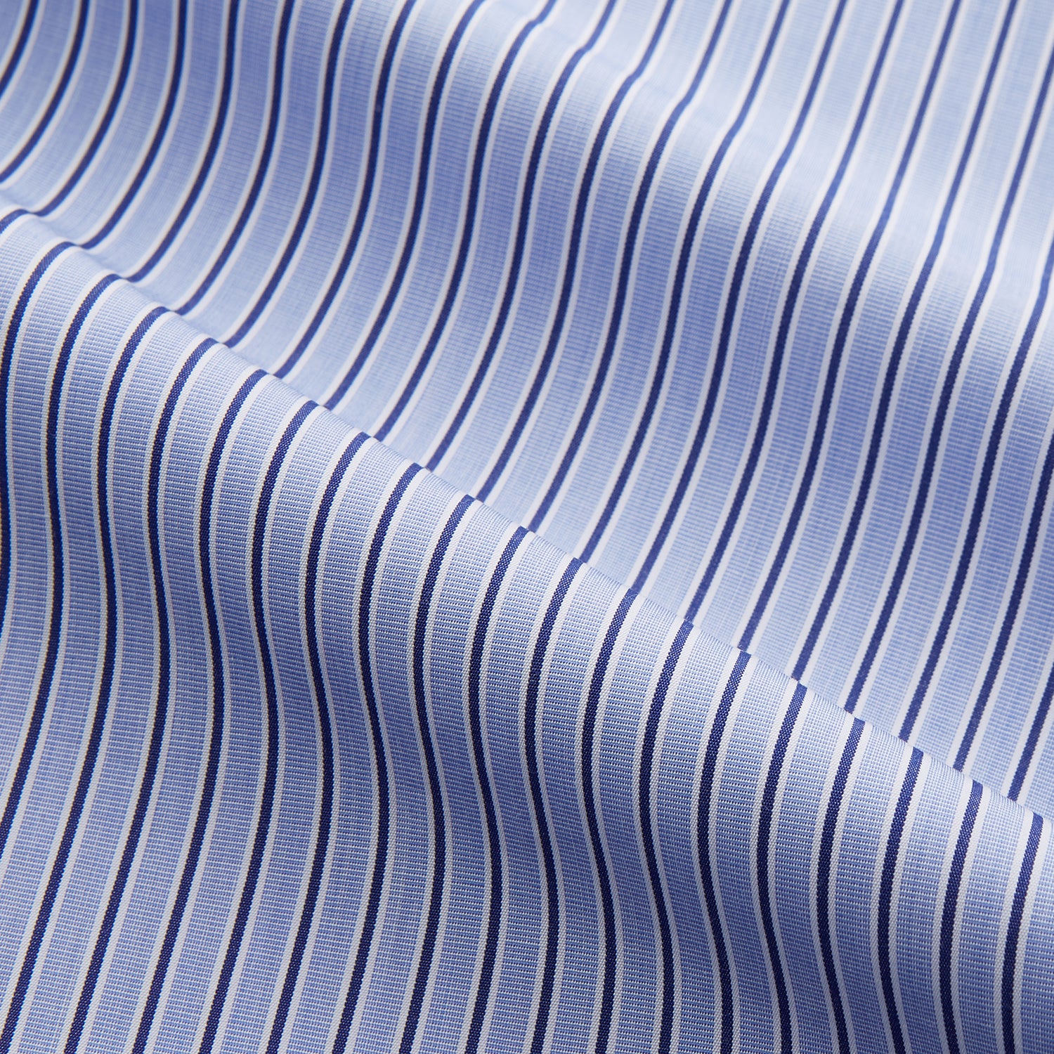View 2 of product Blue and Navy Halo Stripe Cotton Sussex Nightshirt