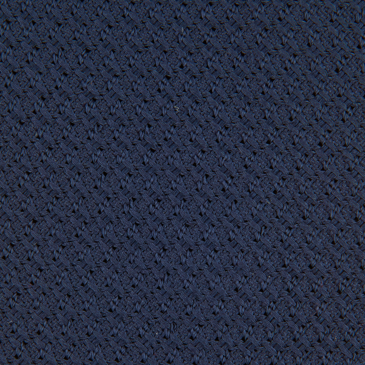 View 3 of product Navy Plain Woven Grenadine Silk Tie