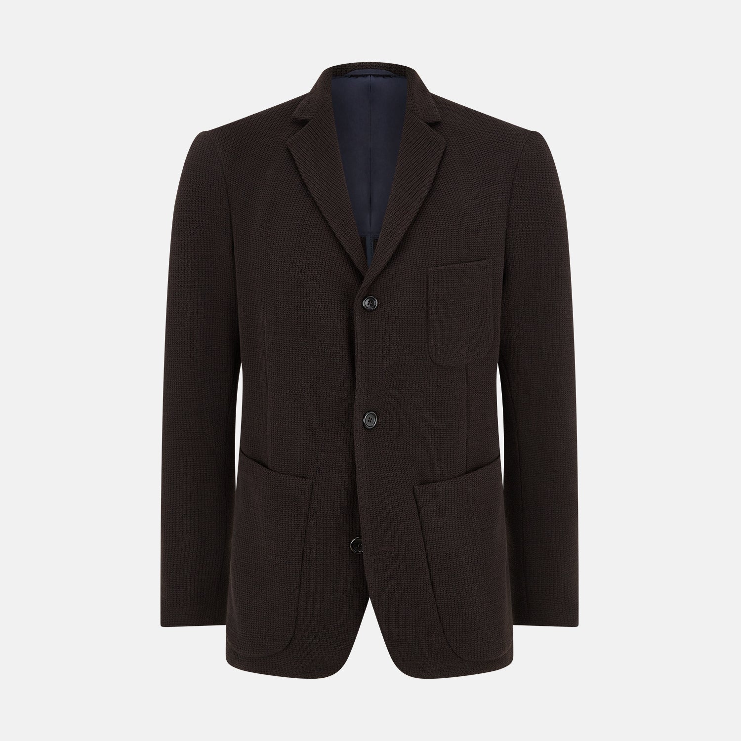 View 1 of product Dark Chocolate Knitted Cambridge Blazer