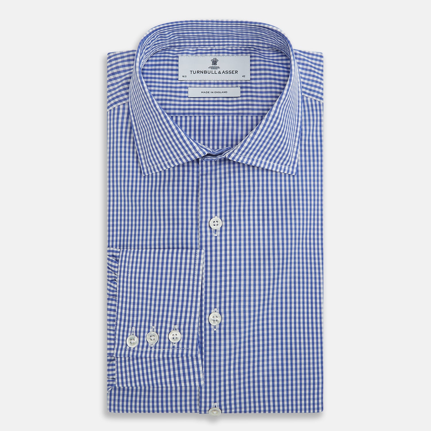 Blue Grid Check Belgravia Shirt