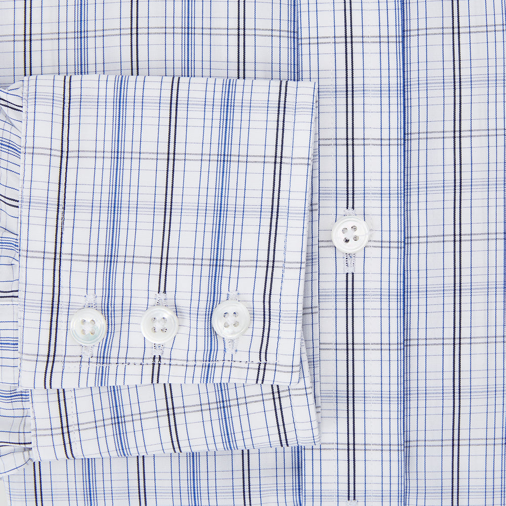 Blue and Navy Multi Check Mayfair Shirt