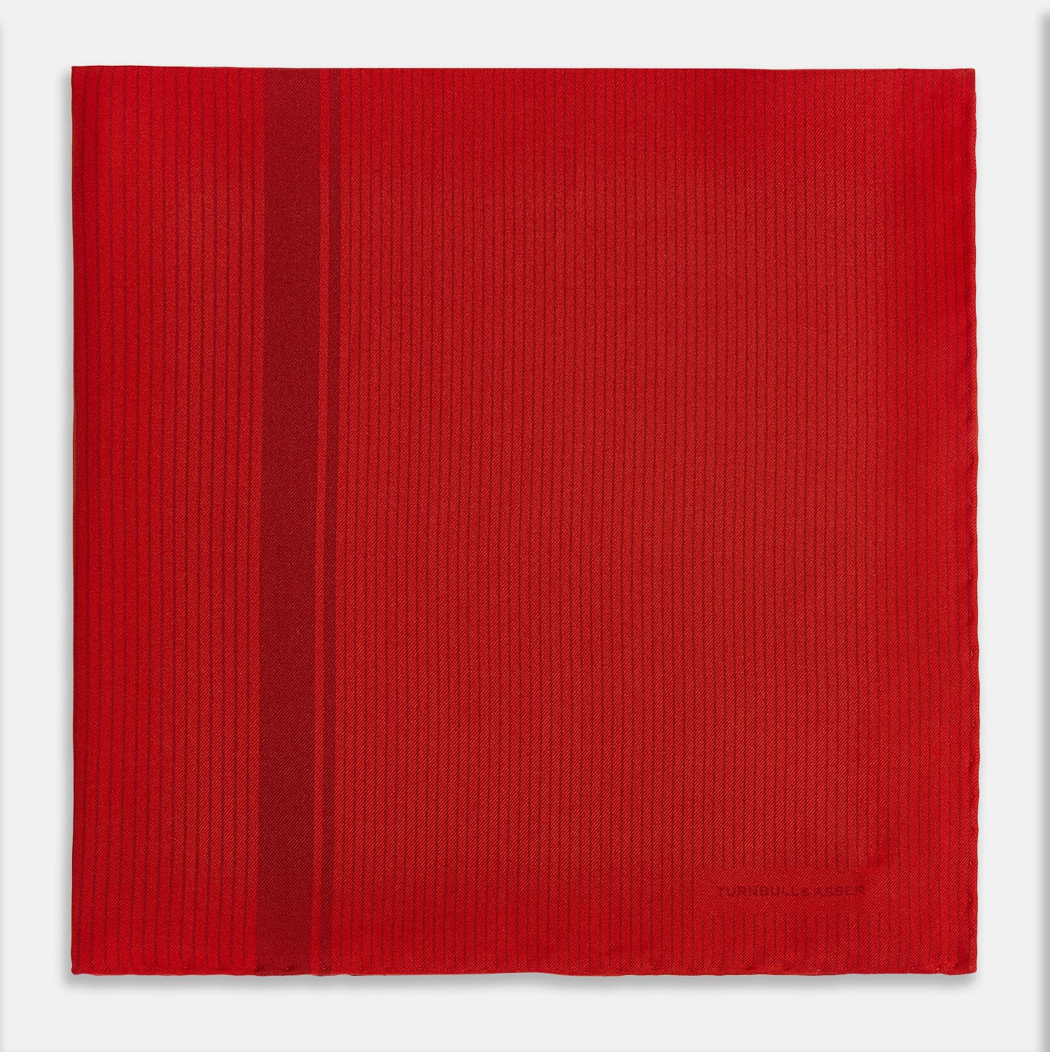 Image 3 of product Red and Burgundy Stripe Silk Pocket Square