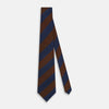View 2 of product Brown and Navy Block Stripe Silk Tie