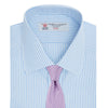 View 4 of product Light Blue Bengal Stripe Shirt with T&A Collar and Double Cuffs