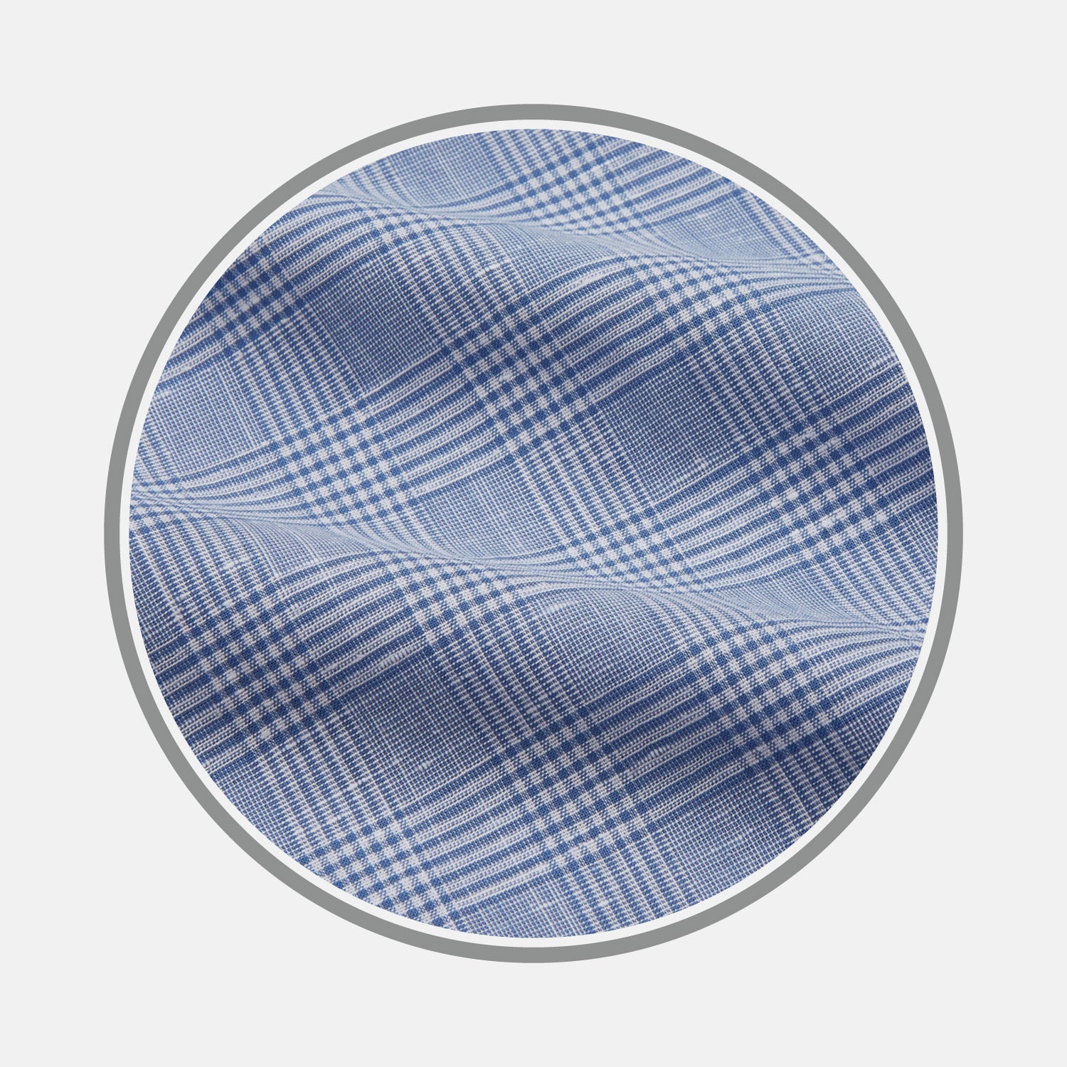 View 1 of product Pale Blue Multi Check Cotton Fabric