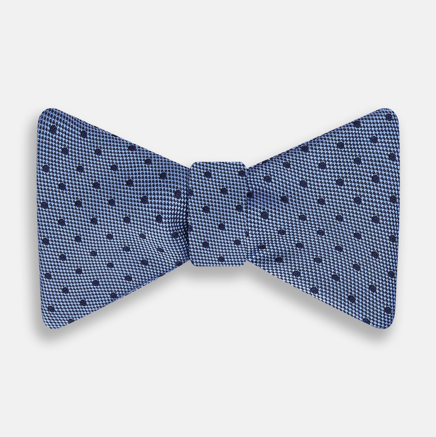 Blue Micro Dot Silk  Bow Tie
