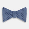 View 1 of product Blue Micro Dot Silk  Bow Tie