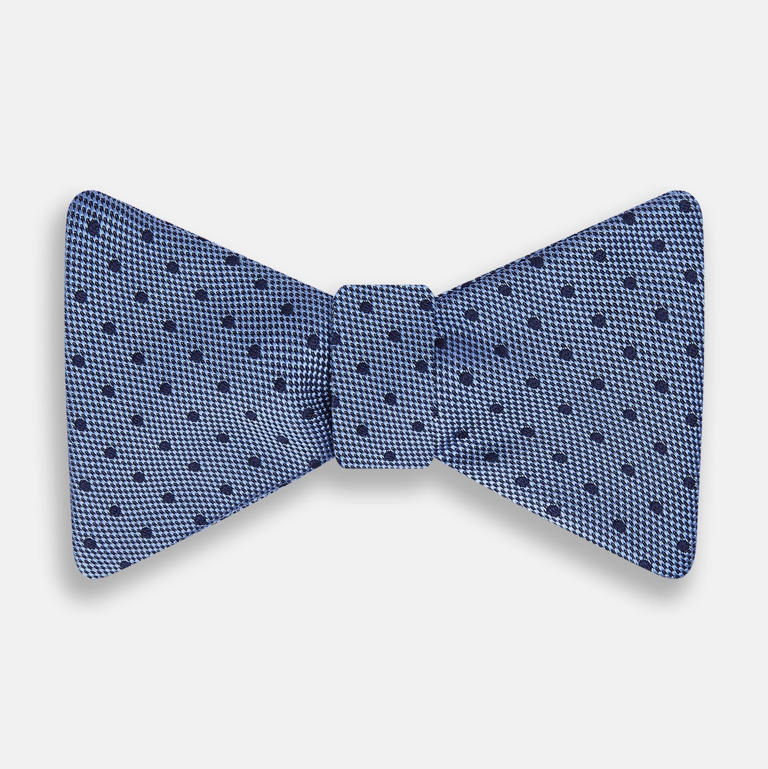 View 1 of product Blue Micro Dot Silk  Bow Tie