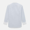 View 3 of product Pale Blue and Navy Grid Check Shirt with Contrast T&A Collar and Cuffs