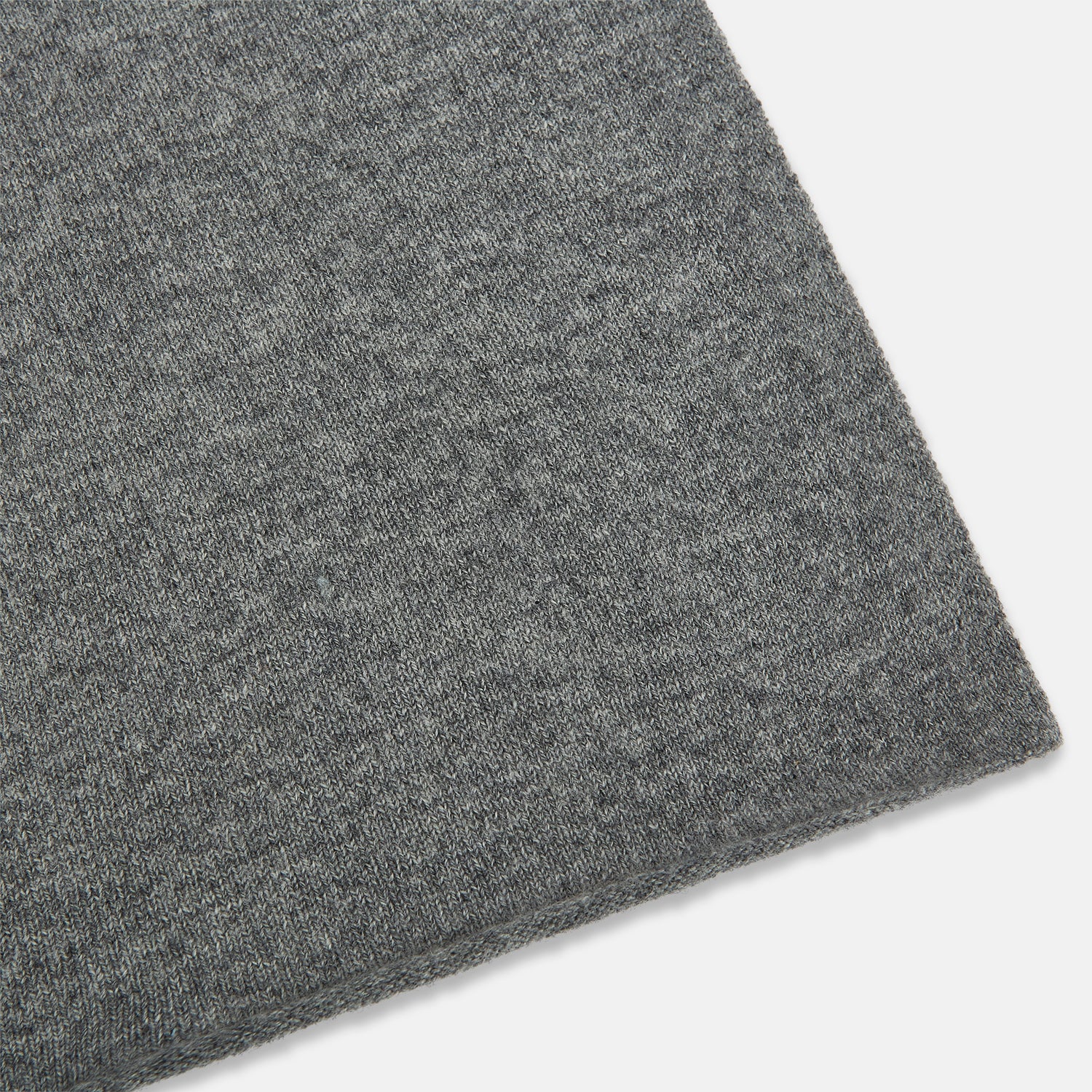 View 2 of product Plain Grey Cashmere Knitted Scarf
