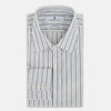 View 5 of product NAVY AND LIGHT BLUE MULTI TRACK STRIPE WESTMINSTER SHIRT
