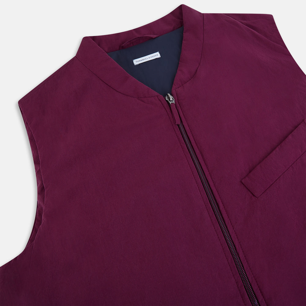 Wine Red Padded Gilet