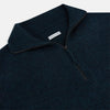View 2 of product Dark Green Melange Half-Zip Cashmere Jumper