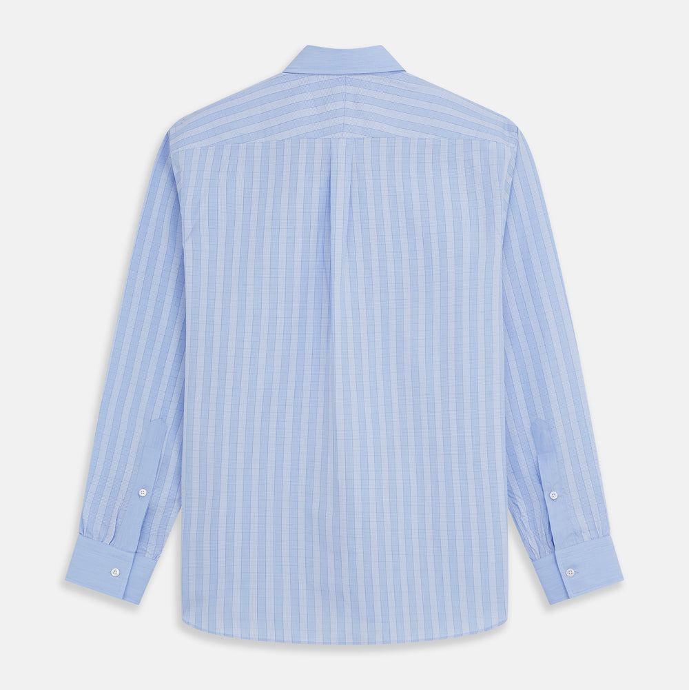 Blue Multi Check Cotton RE-PURPOSE Weekend Fit Suffolk Shirt