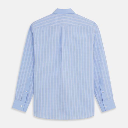 Blue Multi Check Cotton RE-PURPOSE Weekend Fit Suffolk Shirt Image 4