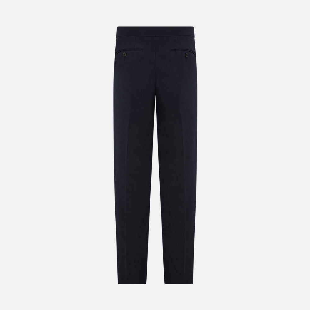 Navy Linen Henry Trousers