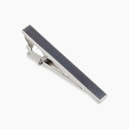 Navy Patterned Tie Bar Image 2
