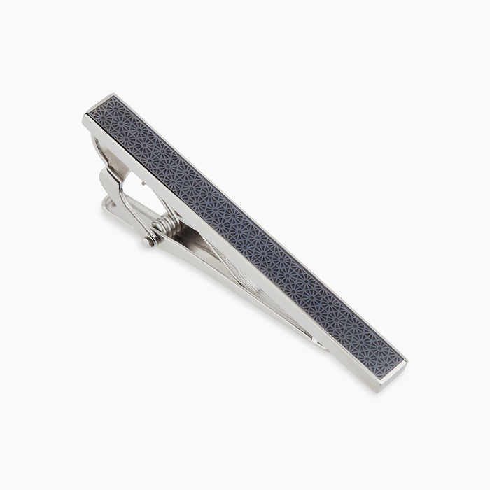 Navy Patterned Tie Bar Image 2
