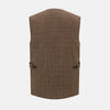 View 3 of product Pine Cone Quilted Linen Herringbone Waistcoat