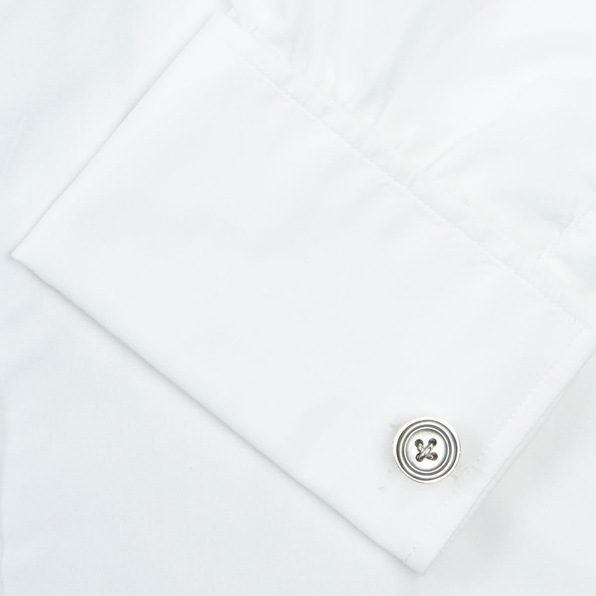 View 6 of product Two-Fold 200 White Cotton Shirt with T&A Collar and Double Cuffs