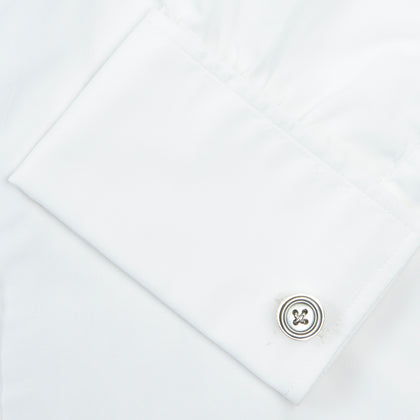 Two-Fold 200 White Cotton Shirt with T&A Collar and Double Cuffs Image 5