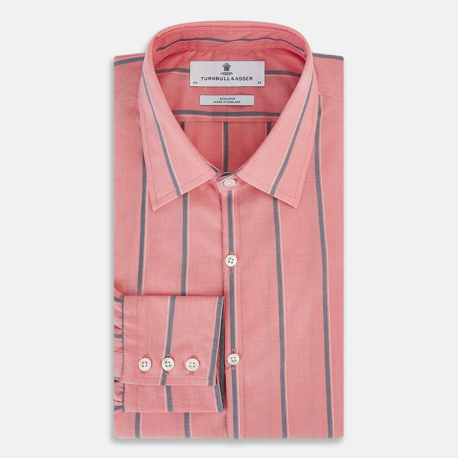 View 5 of product Coral Pink Track Stripe Westminster Shirt