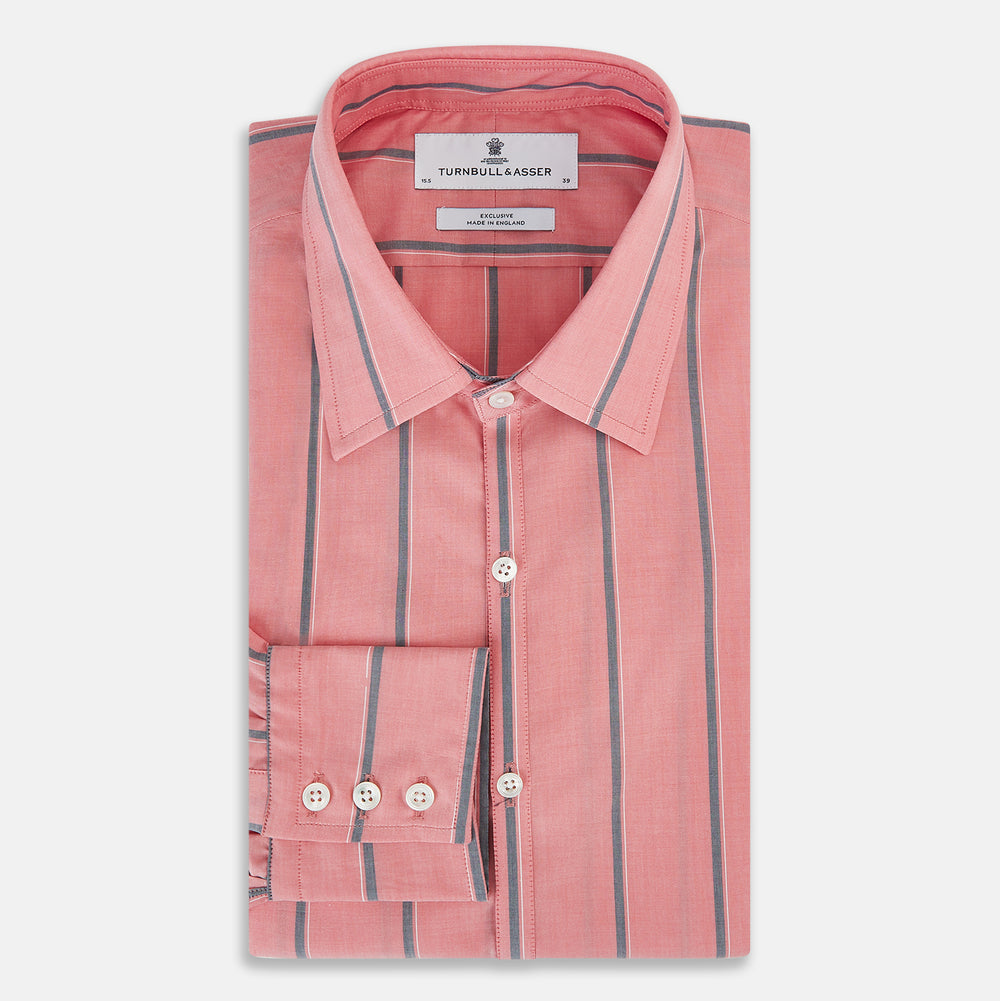 Coral Pink Track Stripe Westminster Shirt