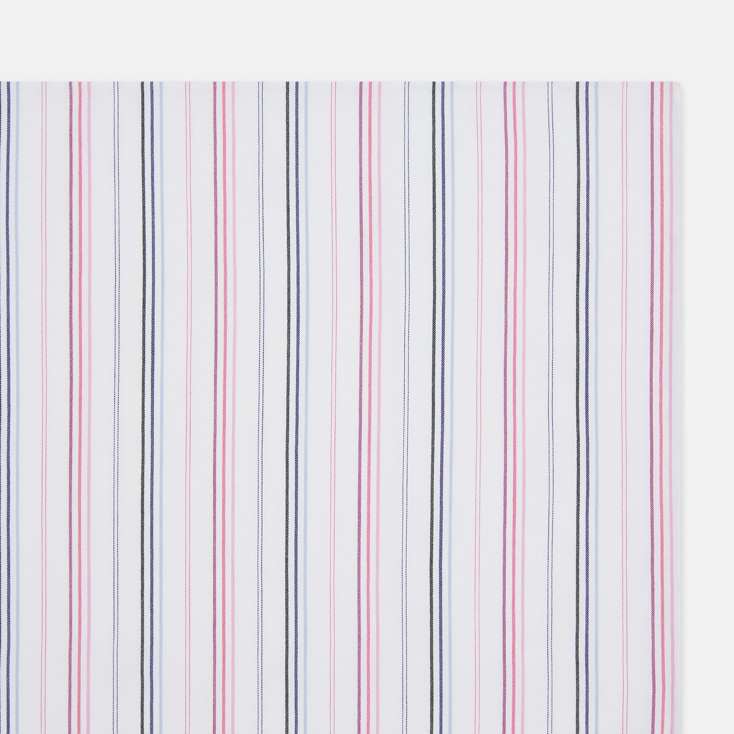 View 7 of product Hand Rolled Pink and Blue Multi Stripe Handkerchief