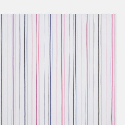 Hand Rolled Pink and Blue Multi Stripe Handkerchief Image 6
