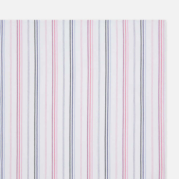 Hand Rolled Pink and Blue Multi Stripe Handkerchief Image 6