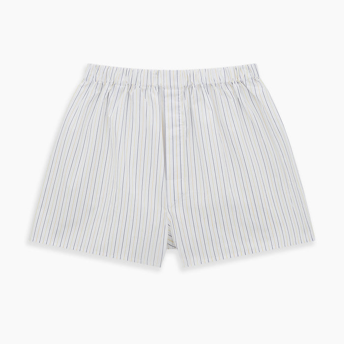 Yellow And Blue Stripe Godfrey Boxer Shorts Image 2