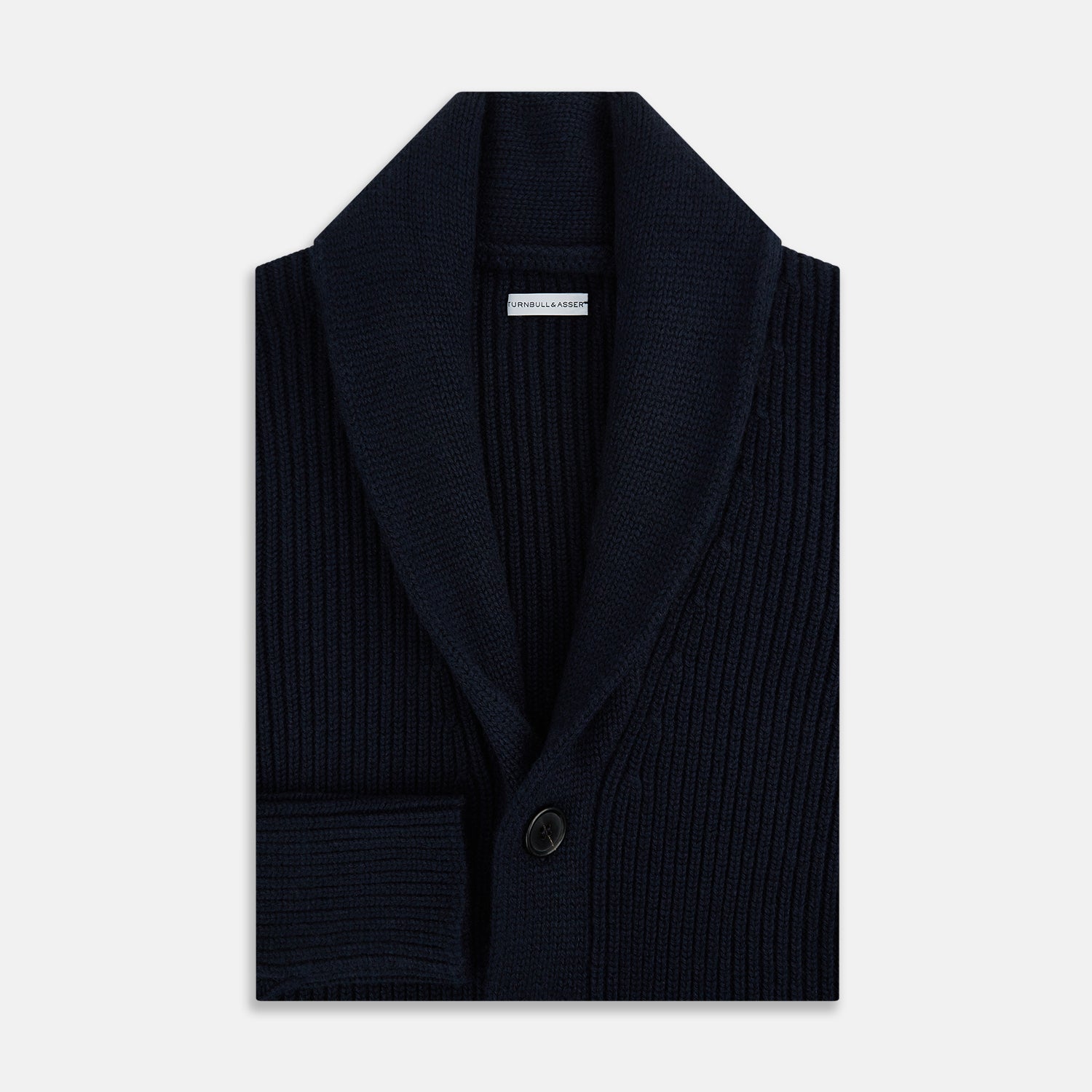 View 4 of product Midnight Blue Cashmere Shawl Collar Cardigan