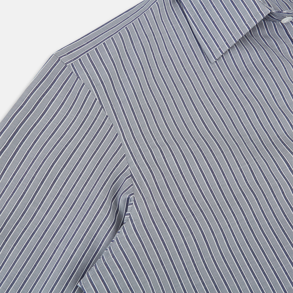 Grey Ticking Stripe Westminster Shirt