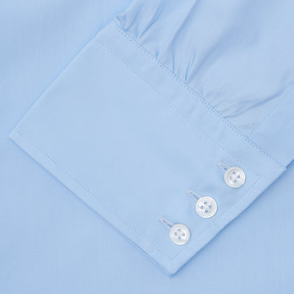 Light Blue Cotton Shirt with T&A Collar and 3-Button Cuffs Image 2